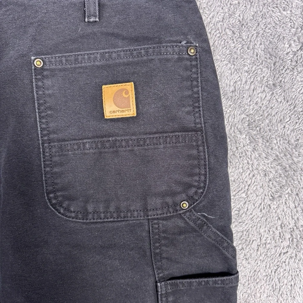 Carhartt B136 Men 34x26 Carpenter Double Knee Pant Loose Utility Canvas Thrashed